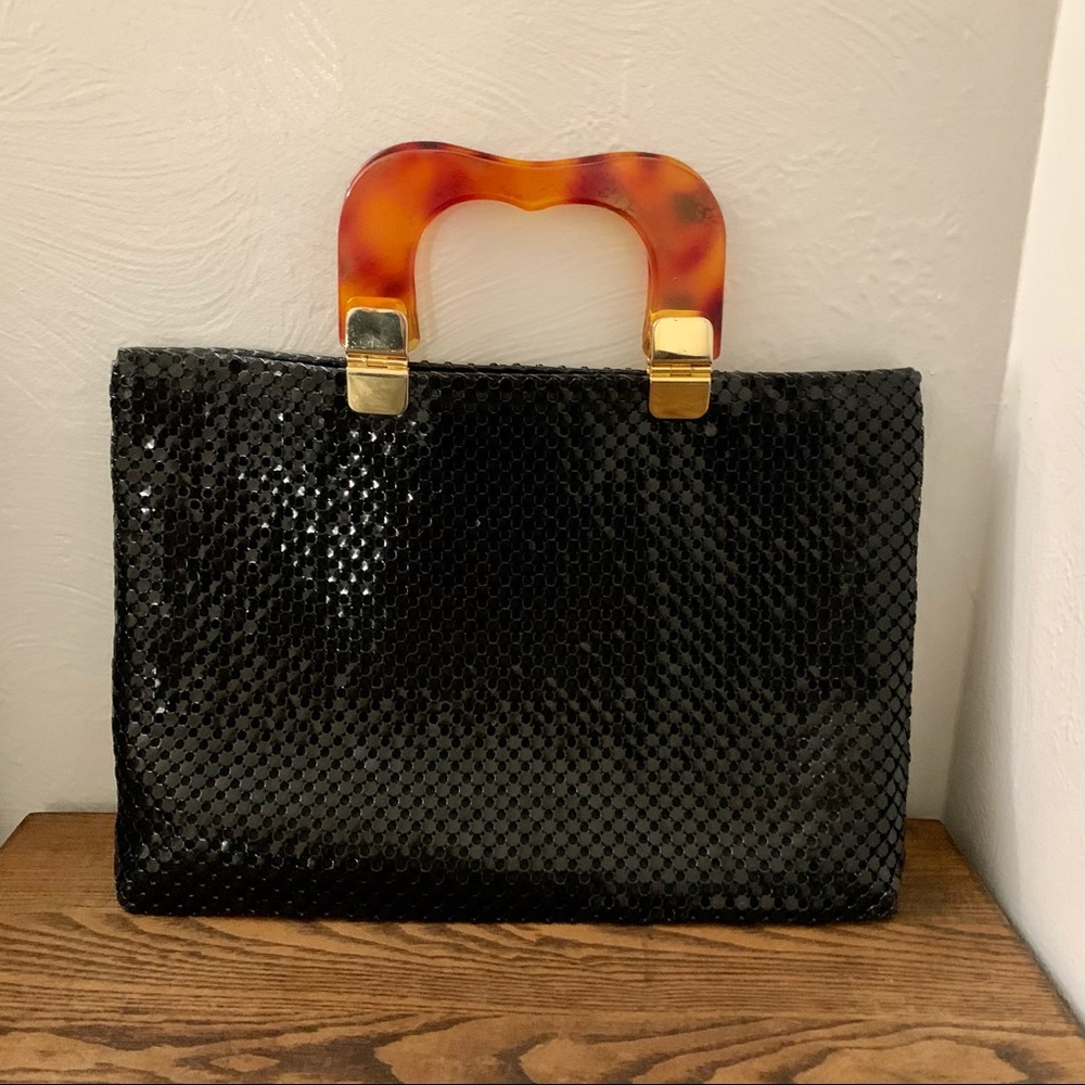 Vintage tortoise designed handle bag